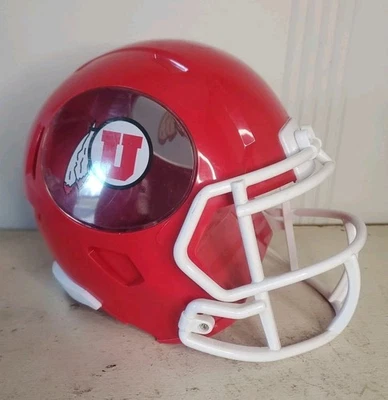 Utah Utes Mini Football Helmet Coin Bank FOCO Red - Image 1 of 4
