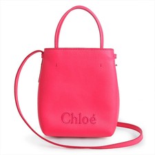 Bolso de Mano Chloe Sense Micro CHC23UP873 Piel de Becerro Rosa Unisex #BCB1825