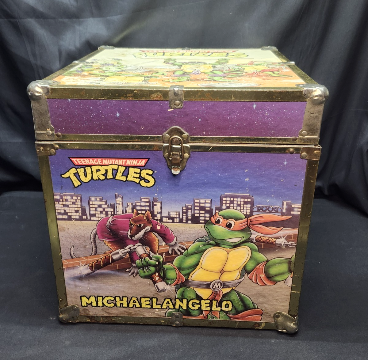 TMNT Teenage Mutant Ninja Turtles Storage Box Wood Toy Chest Trunk