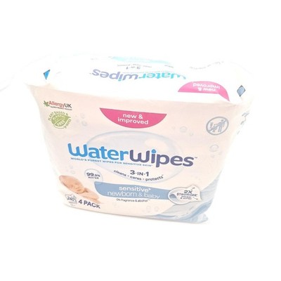 WaterWipes Babyfeuchttücher Babypflege Original 240 Stück Packungen Sanft und Na