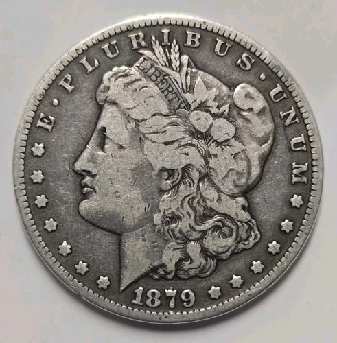 1879-CC Capped CC Morgan Silver Dollar Very Fine Details