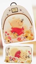 NEW Loungefly Disney Winnie the Pooh Honey Flowers Mini Backpack WALLET