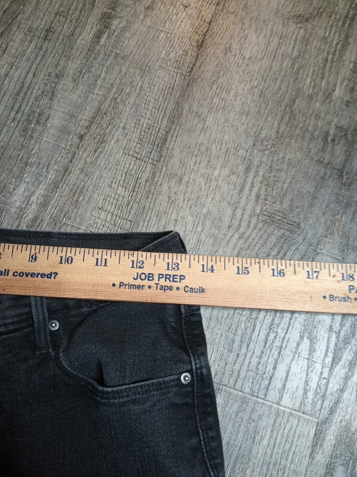 Pantalones de mezclilla Levi's 505 para mujer 4 27x30 negros pierna recta elásticos clásicos cómodos Foto 4 de 4