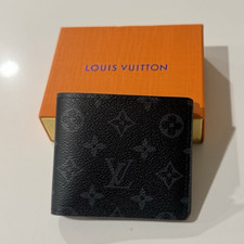 Louis Vuitton Monogram Bifold Wallet Black Me...
