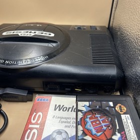 Sega Genesis Console Bundle Model 1601 2 Controllers 2 Games Tested World Cup