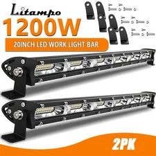 20" inch Slim LED Work Light Bar Spot Flood Combo for SUV ATV Offroad Truck 4WD