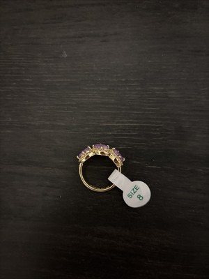 Lab Created Amethyst Ice Crystal Ring