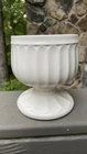 Vintage McCoy Floraline Planter  #429 Matte White 5 1/2”ht 4 1/2”W Hard To Fine