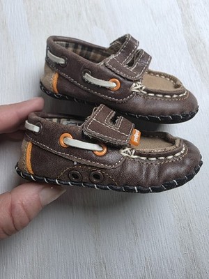 Pediped Grip 'n' Go Norm   Toddler 6-12 Months Boat Shoe Loafers Brown