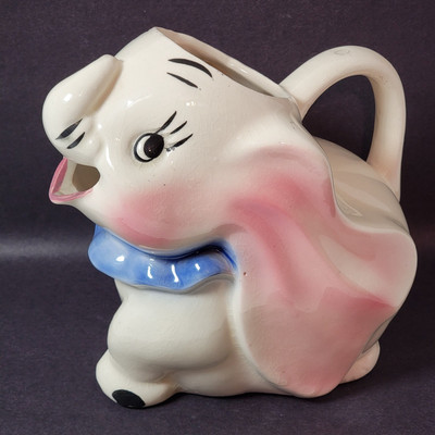 Vintage Cute 40's American Bisque Pottery Walt Disney DUMBO 2 Quart Water Jug PA