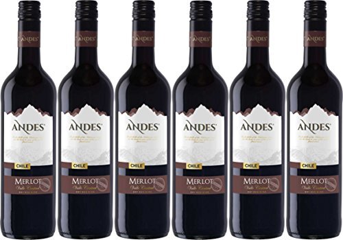 Andes Merlot QualitäTswein Trockener Rotwein Aus Chile 4500Ml, 6Er Pack-image