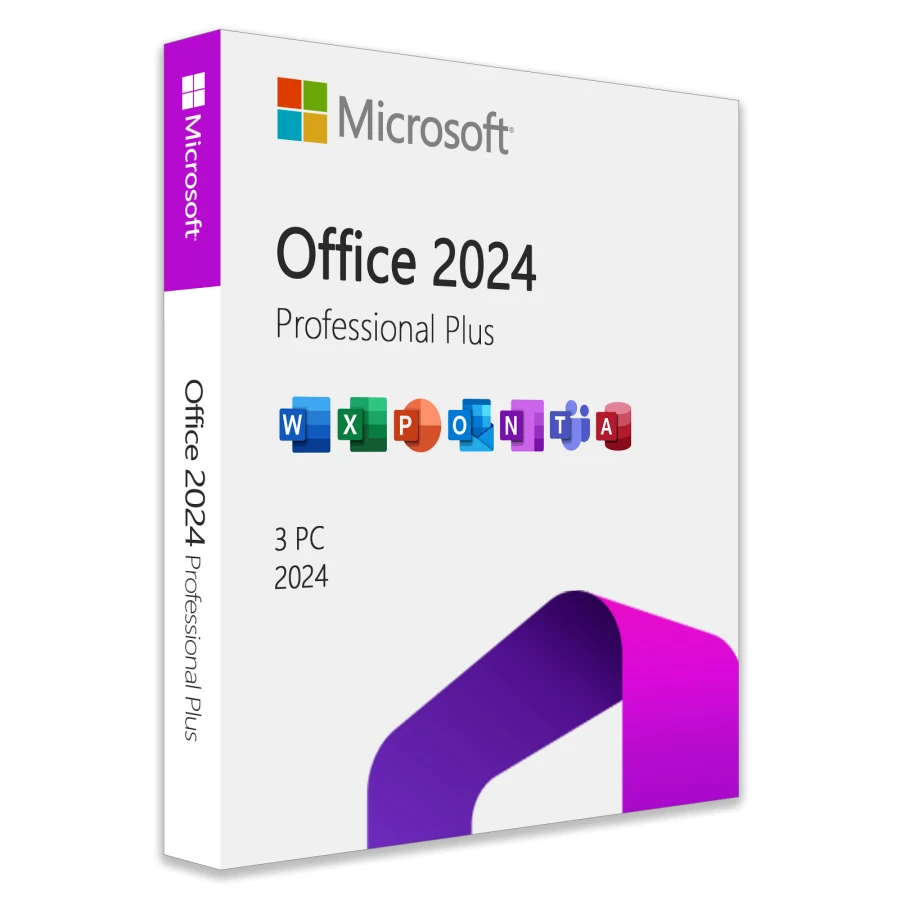 Microsoft Office 2024 Professional Plus für 3 PC´s, only Key, only for Windows