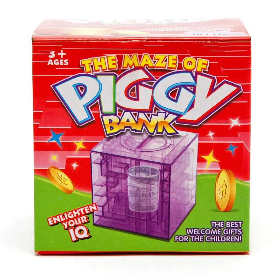 Spardose 3D-Kugel-Labyrinth Rätsel Sparschwein Geldlabyrinth Gelddose Sparbüchse - Bild 4 von 4