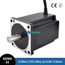 Nema 34 Stepper Motor 8.2Nm 114mm 6A 14mm Key-way CNC Lathe Router Engraving