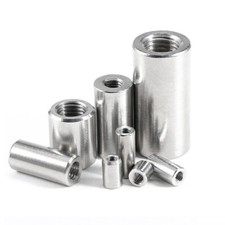304 Stainless Steel M6 M8 Round Coupling Connector Nuts Threaded Insert Joint