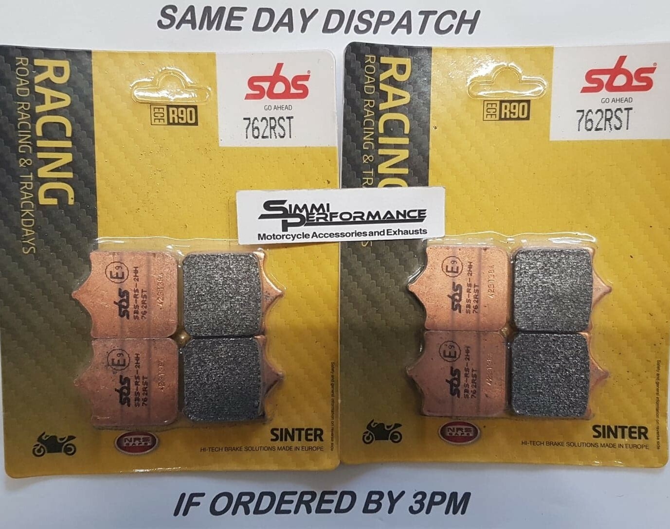 SBS FRONT Brake Pads TRIUMPH 1200 Speed Twin 2020 RACING SINTER