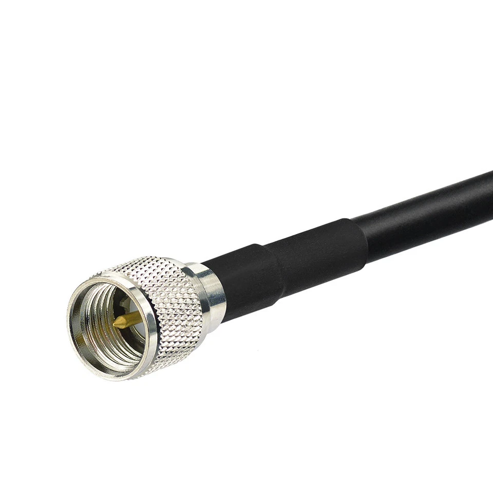 MINI UHF MALE PLUG TO SO-239/PL-259 FEMALE JACK JUMPER PIGTAIL 3Ft Coaxial Cable - Image 4 of 4