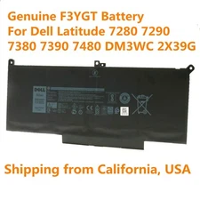 Genuine F3YGT Battery For Latitude E7280 E7380 E7480 E7290 E7390 E7490/OEM 60wh