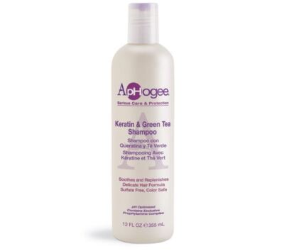 Aphogee Keratin & Green Tea Shampoo for Delicate Hair, Sulphate Free 355ml