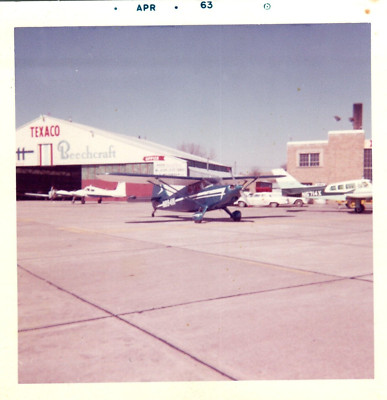 1963 Texaco Beechcraft Air Craft Airplanes Airport Classic Cars Vintage Photo