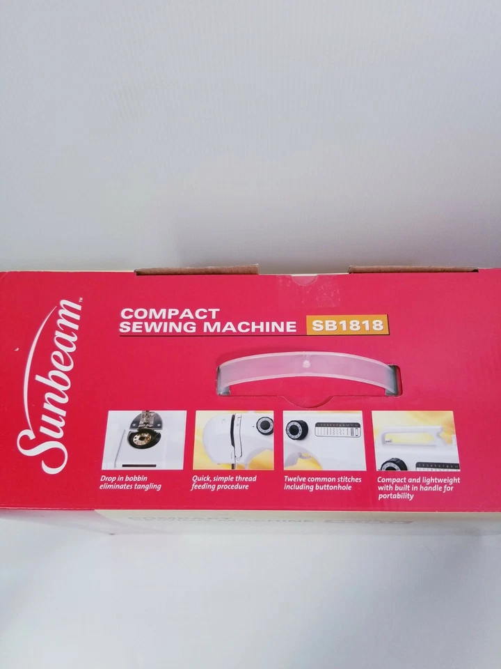 Máquina de coser compacta Sunbeam SB1818 SELLADA DE FÁBRICA Foto 4 de 4
