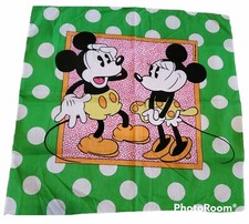 Vintage Walt Disney Company Mickey Minnie Scarf Bandana Pop Art J.A. Woronowicz