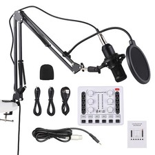 Podcast Equipment Bundle Condenser Mic with Live Sound Kit and O6W8