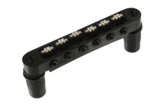 Black Modern Big Hole Roller Saddle Tune-a-matic Guitar Bridge GB-RTOM-B