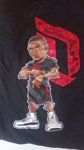 Adidas, Cartoon Damian Lillard T-Shirt, XL, Used - Picture 2 of 5