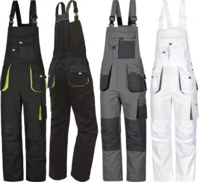 TRIUSO Restposten Power Herren Latzhose Arbeitshose Arbeitslatzhose schwarz grau weiß