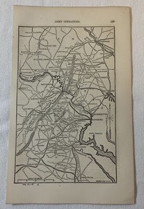 1865 book leaf map ~ POTOMAC RIVER AREA