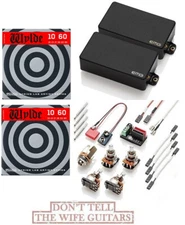 EMG ZAKK WYLDE 81 + 85 BLACK ZW HUMBUCKER SET SHORT SHAFT POTS (2-ZW 10-60 SETS)