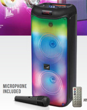 Fully Amplified Portable 4000 Watts Peak Power 2X8  Speaker FREE Microphone