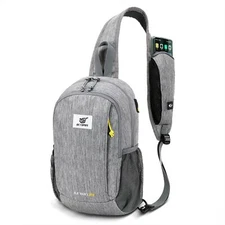 RFID Pocket Sling Backpack Lightweight Crossbody Bag Hiking Travel Unisex