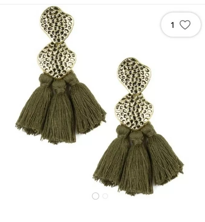 Paparazzi green fringe earrings deals