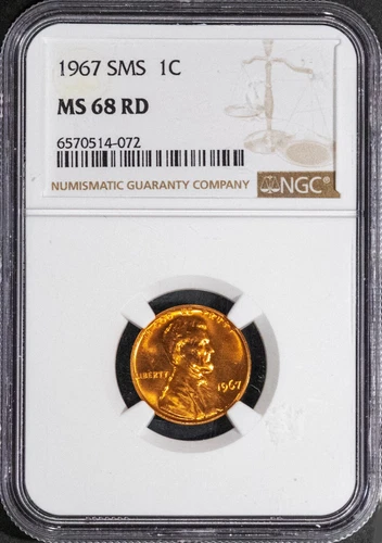 1967 SMS 1C Lincoln Memorial Cent MS 68 Red NGC # 6570514-072 + Bonus