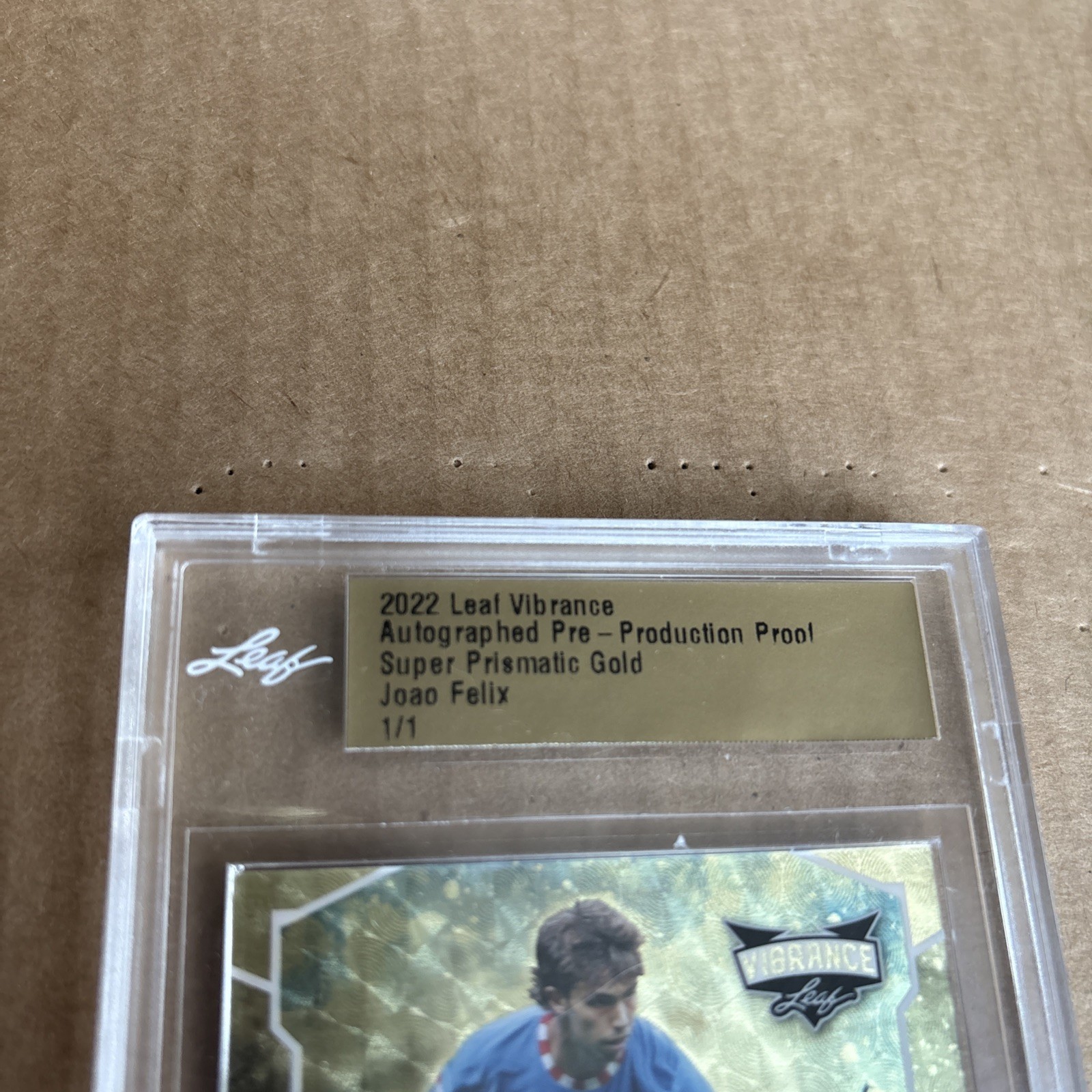 SUPERFRACTOR AUTO 1/1 2022 Leaf Vibrance Proof JOAO FELIX Soccer RARE Card (f8) view 2