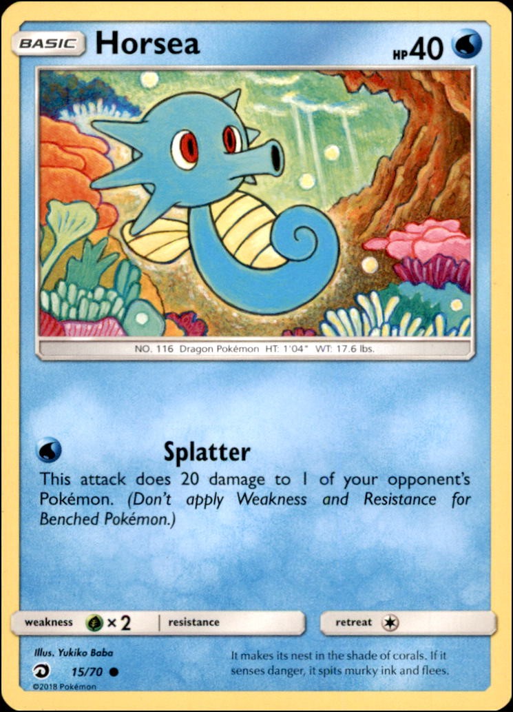 Pokemon - Horsea (15) #15/70 - Dragon Majesty Common