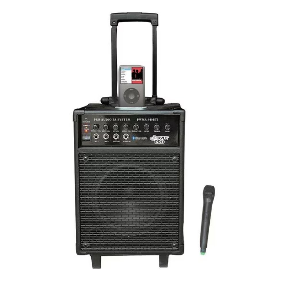 Pyle Wireless Portable PA Speaker System, Bluetooth, Rechargeable PWMA940BTI