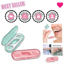 Durable Portable Floss Dispenser with 20 Unflavored Sticks - Hygiene On-the-Go