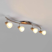 Lindby Deckenlampe Glas, Metall, Holz, Deckenstrahler Drehbar Und Schwenkbar, De
