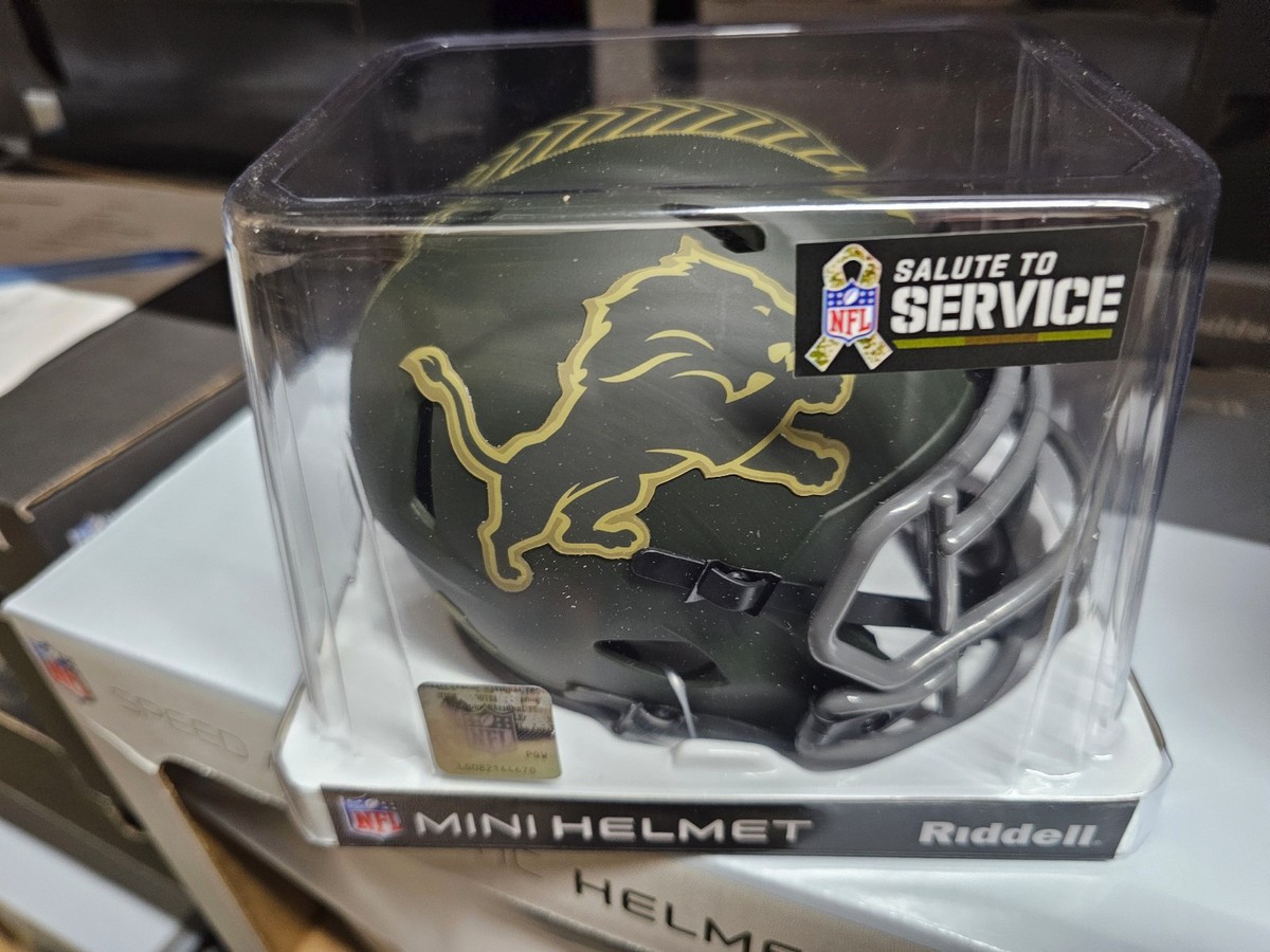 Nfl S Detroit Lions Salute To Service 2025 Mini Football Helmet - 1/2 ...