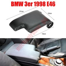 1X Schwarz PU-Leder Auto Mittelarmlehne Abdeckung Für BMW 3er E46 1998
