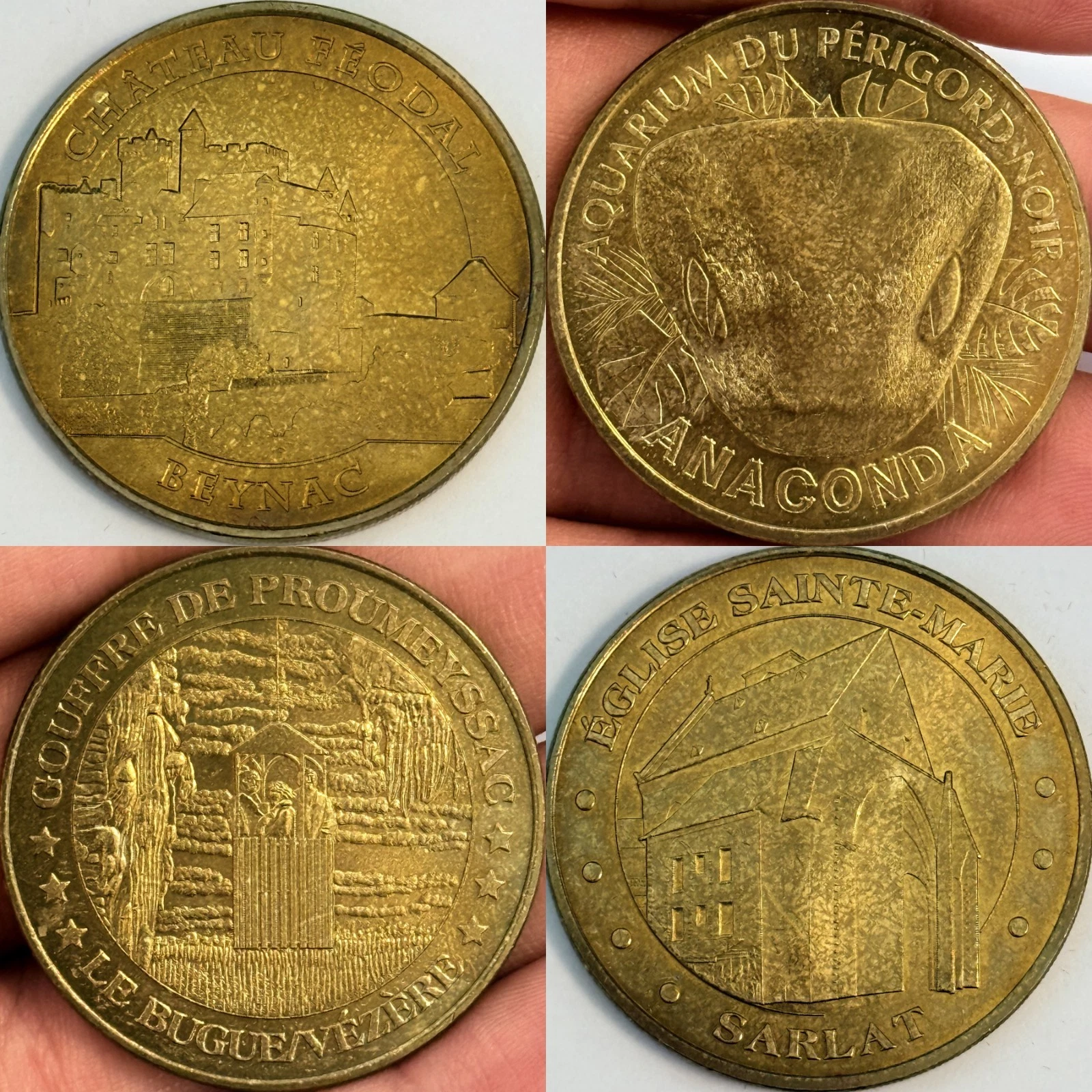 Dordogne 24 - Lot Jetons Touristiques Médailles Souvenirs Monnaie de Paris
