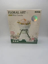 Rokr DIY Gift Floral Art White Camellia AF011 Sealed