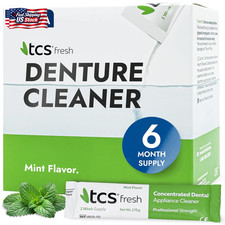 TCS Fresh Denture Cleaner   Professional Strength Concentrated Cleanser Mint Pow