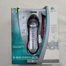 Logitech Harmony 676 Universal Remote Control Changeable Faceplates Blue & Red