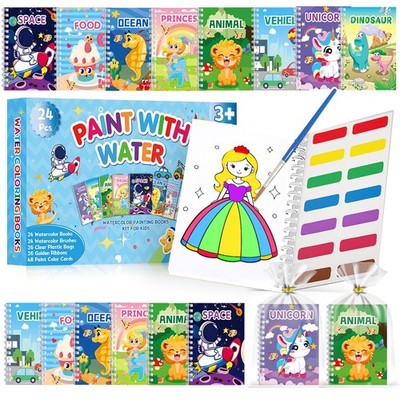 Easter Basket Stuffers 24 Pack Water Coloring Book for Kids Party Favors Bulk...