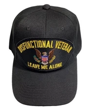 DYSFUNCTIONAL VETERAN LEAVE ME ALONE Ball Cap - Black