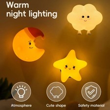 Silicone Nursery Wall Night Light Rechargeable Beside Lamp Wall Lamp  Bedroom